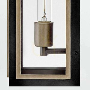 SHAW wall lantern - 1 light source - Black, oxidized bronze QUINTIESSE small 6