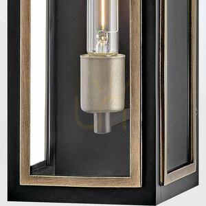 SHAW wall lantern - 1 light source - Black, oxidized bronze QUINTIESSE small 7