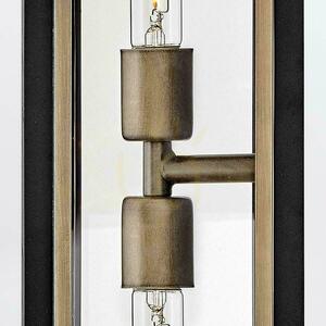 SHAW outdoor wall lantern 2 x E27 IP44, black with burnished bronze accents – Hinkley / Quintiesse small 6