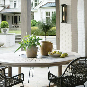 SHAW outdoor wall lantern 2 x E27 IP44, black with burnished bronze accents – Hinkley / Quintiesse small 9