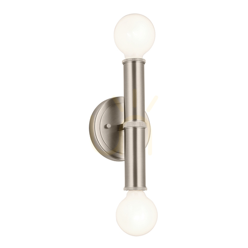 Check TORCHE wall lamp - 2 light sources - Brushed nickel QUINTIESSE