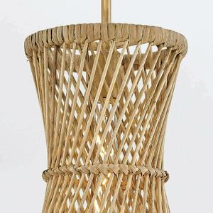 Quintiesse TWYLA Rattan Pendant Lamp Burnished Gold E27 30.5 cm small 4