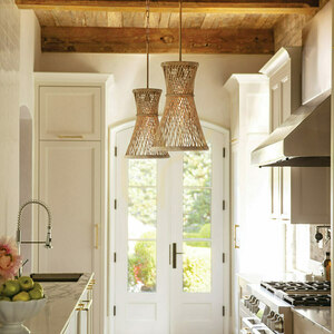 Quintiesse TWYLA Rattan Pendant Lamp Burnished Gold E27 30.5 cm small 7