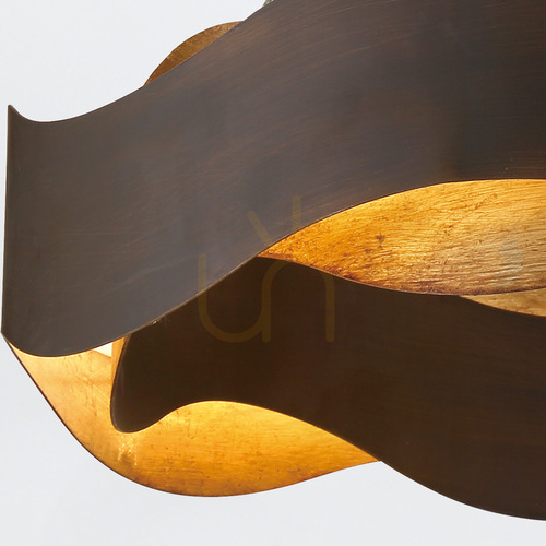 Check Large VAUGHAN chandelier - Brown and gold QUINTIESSE