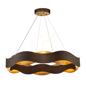 Large VAUGHAN chandelier - Brown and gold QUINTIESSE 0 Large VAUGHAN chandelier - Brown and gold QUINTIESSE small 0
