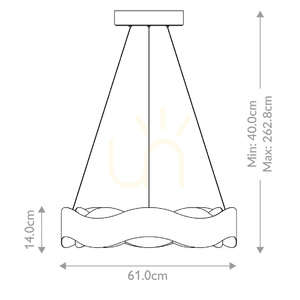 Medium VAUGHAN chandelier - Brown and gold QUINTIESSE small 2