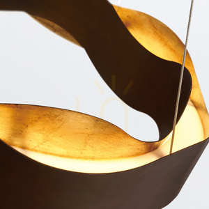 Medium VAUGHAN chandelier - Brown and gold QUINTIESSE small 3