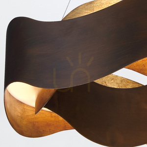 Medium VAUGHAN chandelier - Brown and gold QUINTIESSE small 4