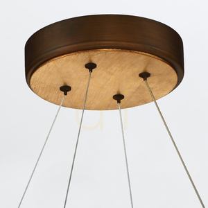 Medium VAUGHAN chandelier - Brown and gold QUINTIESSE small 5
