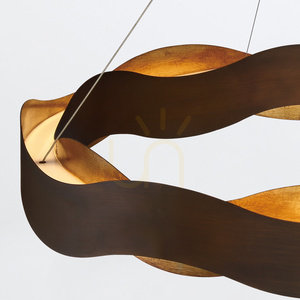 Medium VAUGHAN chandelier - Brown and gold QUINTIESSE small 6