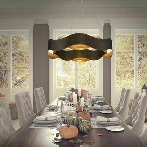 Medium VAUGHAN chandelier - Brown and gold QUINTIESSE small 7