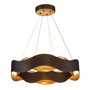 Medium VAUGHAN chandelier - Brown and gold QUINTIESSE small 0