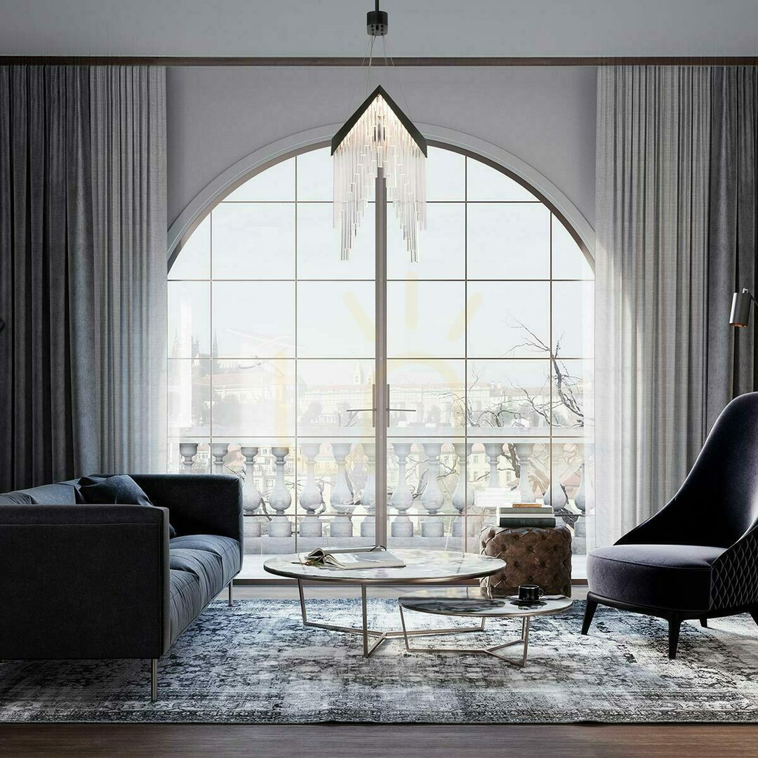 Display VIVIEN chandelier - Matte black QUINTIESSE VIVIEN chandelier - Matte black QUINTIESSE