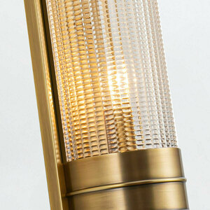 Linear Wall Light WILLARD Quintiesse 2×E27 Vintage Brass Prismatic Glass 46.7 cm small 5