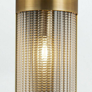 Linear Wall Light WILLARD Quintiesse 2×E27 Vintage Brass Prismatic Glass 46.7 cm small 6