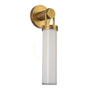 Quintiesse WYNWOOD (Alora) 1-light wall light, vintage brass, opal glass shade, E27 small 6