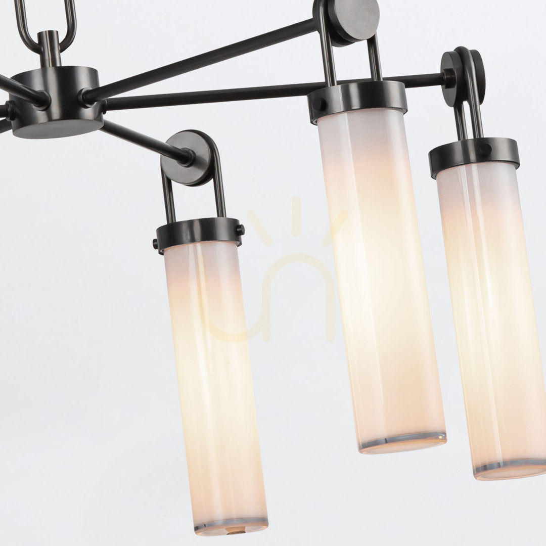 Display WYNWOOD chandelier - 6 light sources - Urban brown QUINTIESSE WYNWOOD chandelier - 6 light sources - Urban brown QUINTIESSE