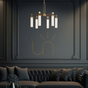 WYNWOOD chandelier - 6 light sources - Vintage brass QUINTIESSE small 7