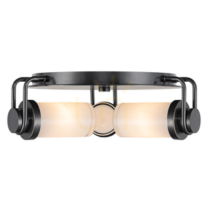 Wynwood 3-light flush ceiling light, Urban Bronze Quintiesse small 1