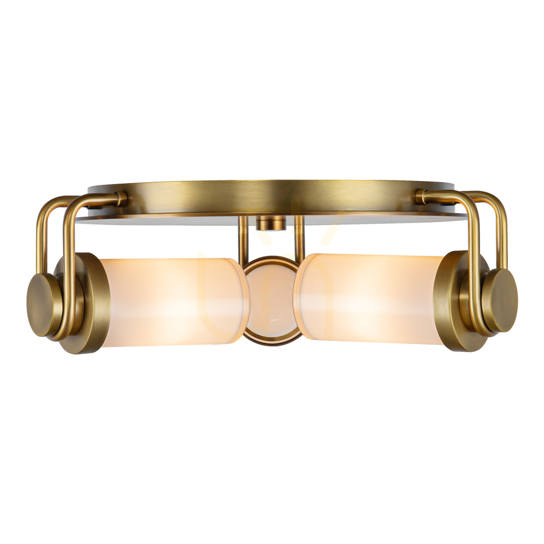 View Plafond WYNWOOD - 3 light sources - Vintage brass QUINTIESSE Plafond WYNWOOD - 3 light sources - Vintage brass QUINTIESSE