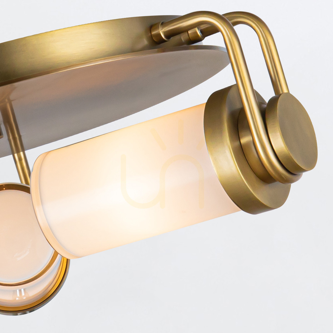 Display Plafond WYNWOOD - 3 light sources - Vintage brass QUINTIESSE Plafond WYNWOOD - 3 light sources - Vintage brass QUINTIESSE
