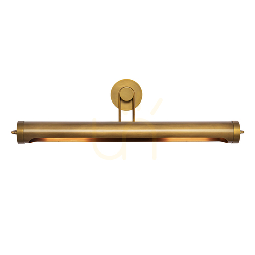 Check WYNWOOD large picture desk - 2 light sources - Vintage brass QUINTIESSE
