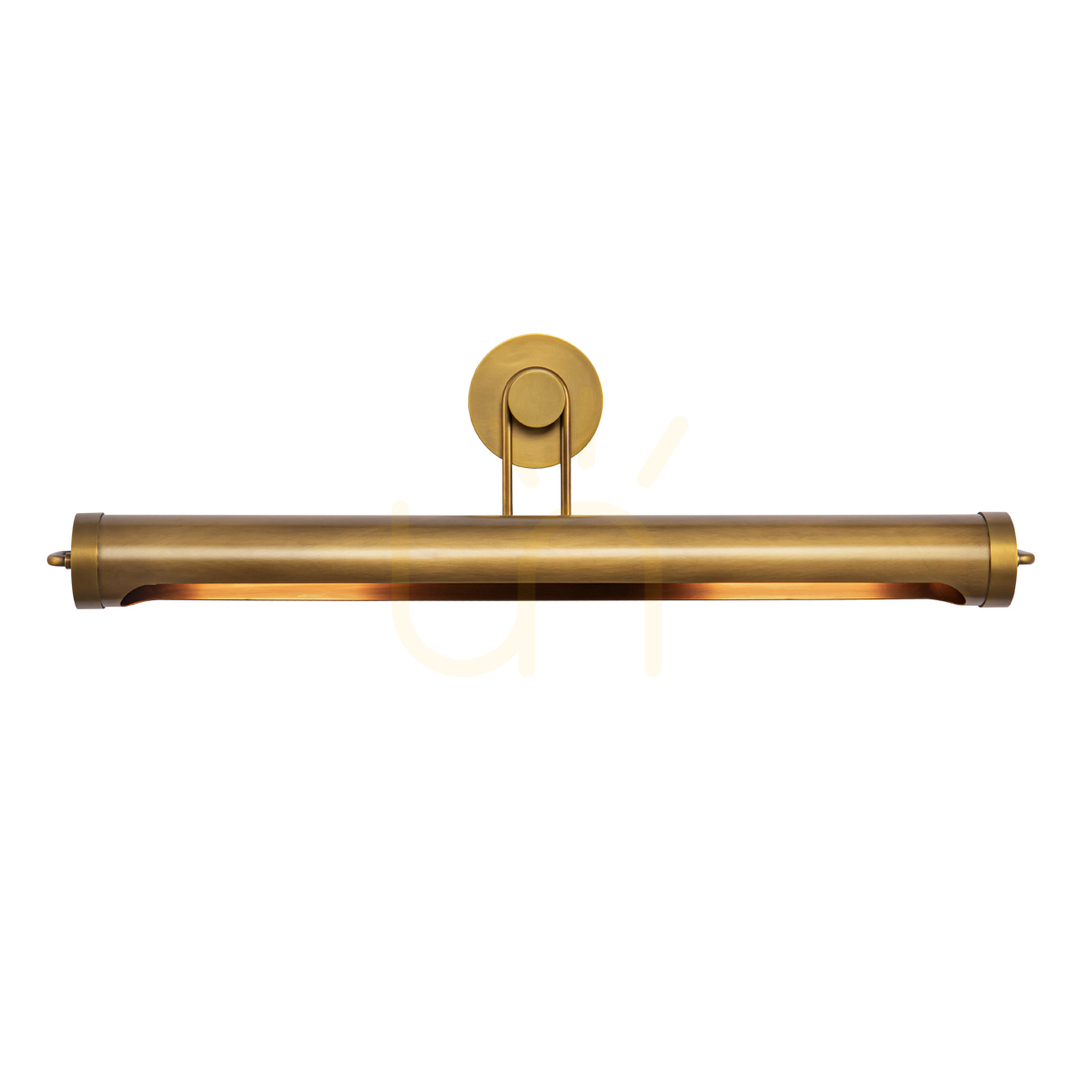 View WYNWOOD large picture desk - 2 light sources - Vintage brass QUINTIESSE WYNWOOD large picture desk - 2 light sources - Vintage brass QUINTIESSE