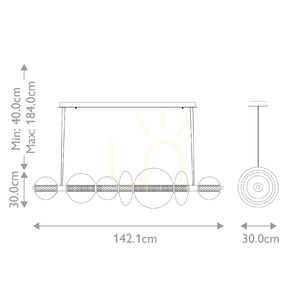 ATOMO island lamp - 7 light sources - Polished chrome QUINTIESSE 2 ATOMO island lamp - 7 light sources - Polished chrome QUINTIESSE small 2