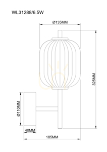 Wall lamp Zuma Line AKARI WL31288/6.5W gold 1xLED 1 Wall lamp Zuma Line AKARI WL31288/6.5W gold 1xLED small 1