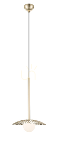 Check Pendant lamp Zuma Line NICOSIA P0600-01C-F7AA gold 1xG9