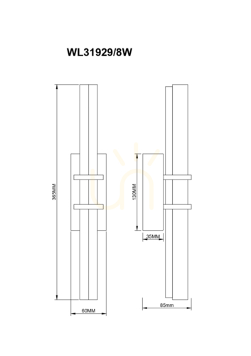 Check Wall lamp Zuma Line IGGLY WL31929/8W gold 1xLED