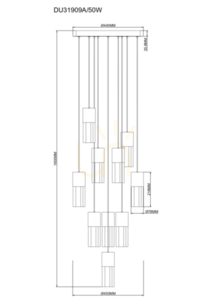 Pendant lamp Zuma Line IGGLY DU31909A/50W black 1xLED small 1