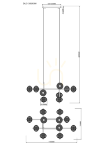 Pendant lamp Zuma Line GALATEA DU31350/63W gold 1xLED small 1