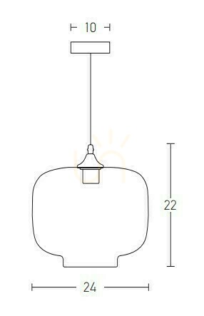 Check Pendant Light Zambelis Smoked Grey Glass 24 cm 1L E27