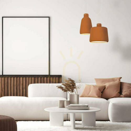 Check Clay Pendant Light Zambelis Beige 28 cm E27