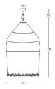 Pendant Light Zambelis Rattan Straw Beige 60 cm E27 small 2