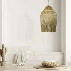 Pendant Light Zambelis Rattan Straw Beige 60 cm E27 small 0