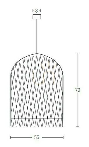 Check Zambelis Rattan Pendant Light Beige 55 cm E27 1L