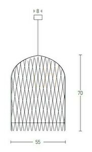 Zambelis Rattan Pendant Light Beige 55 cm E27 1L small 1