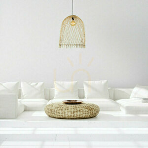 Zambelis Rattan Pendant Light Beige 55 cm E27 1L small 0
