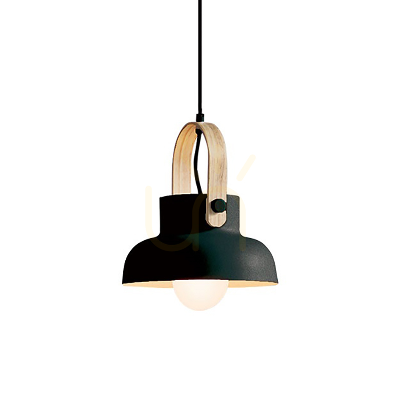 Zambelis Black Matt Metal Pendant Light E27 23.5 cm