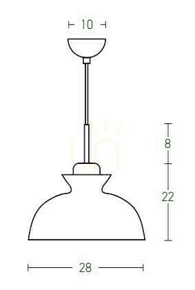 Check Zambelis Blue Matt Pendant Light E27 Metal Wood Ø28 cm