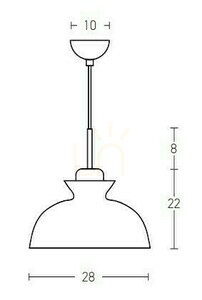 Zambelis Blue Matt Pendant Light E27 Metal Wood Ø28 cm small 1