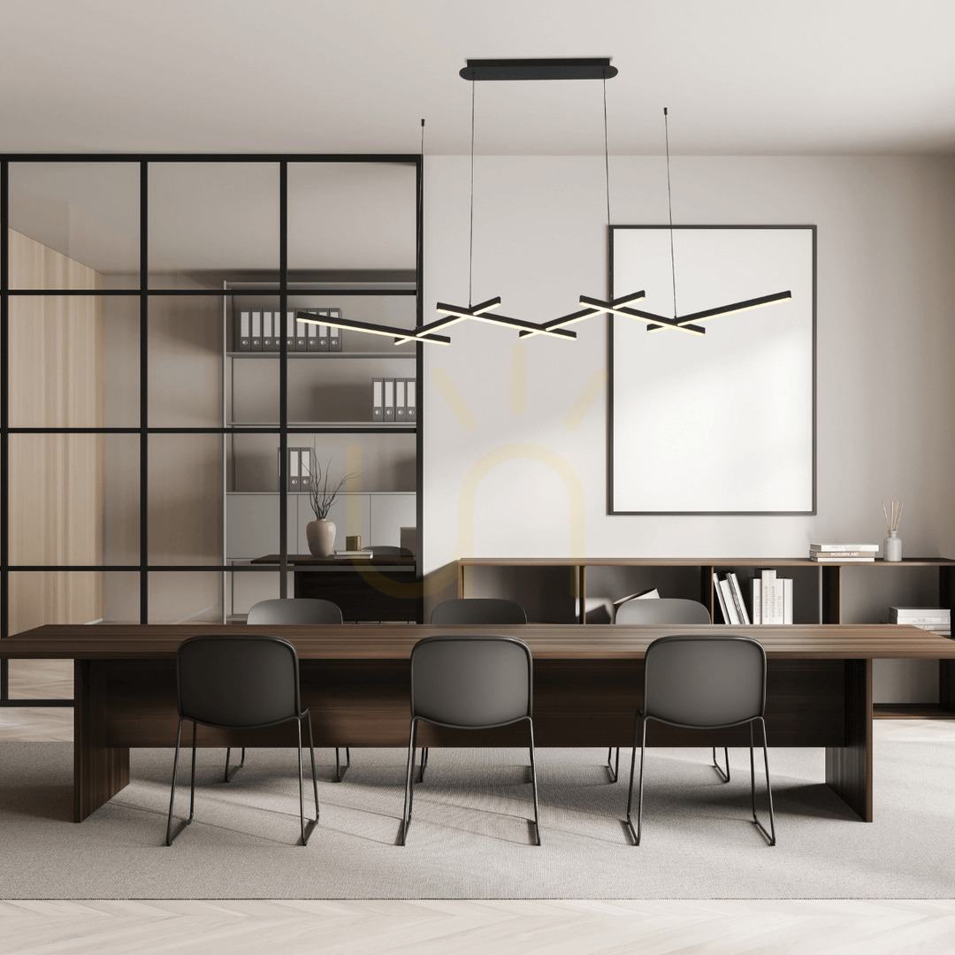 Pendelleuchte LED dimmbar 85W 3000K Schwarz matt Zambelis