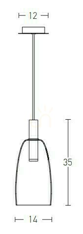 Check Pendant Light Zambelis Gold Matt Clear Glass LED 3000K 5W 14 cm
