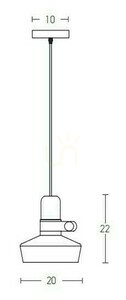 Zambelis White Wood Leather Pendant Light E27 20 cm small 1