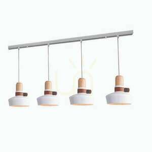 Zambelis 4 Light E27 White Metal Pendant Light 20 cm small 0