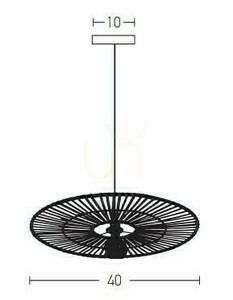 Zambelis Pendant Light Bamboo Metal White E27 40 cm small 1
