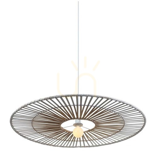 Check Zambelis Pendant Light Bamboo Metal White E27 40 cm