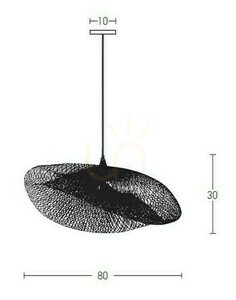 Black Zambelis 19108 bamboo pendant light 80 × 60 cm E27 small 1